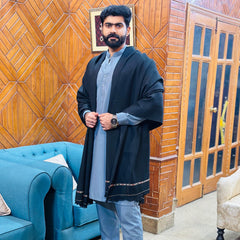 Australian Lambswool Shawl | Black